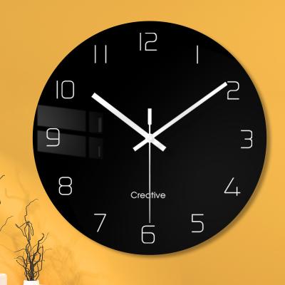 China Hot Selling 12 Radio Inches Low MOQ Nordic Fancy Style Decorative Wall Clocks Hanging Modern Minimalist Clock For Home for sale