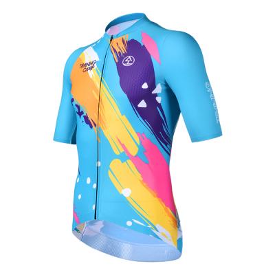 China Breathable Short Sleeve Manufacturer Wear Cycle Cycling Jersey Set Custom Bicycle Apparel Jersey Team Bike Cycling Cycling Jerseys for sale