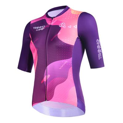 China Plum Custom Womens Cycling Jerseys Breathable With Short Sleeves Girls Bike Shirts Tops Sportswear Clothing Bicycle Cycling Wear Breathable for sale