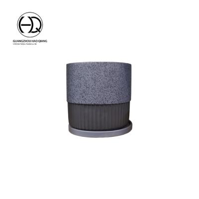 China Cement plant manufacturer light modern concrete macetas sale blue round pots in hotel decorative flower pots for sale