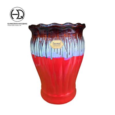 China Modern in bulk sale concrete flower ceramic pots molds planters with quantity and cheap price 22hekou size for sale