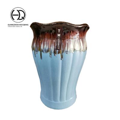 China Wall Strong Ceramic Planter Hand Painted Ceramic Flower Pot Korean Style for sale