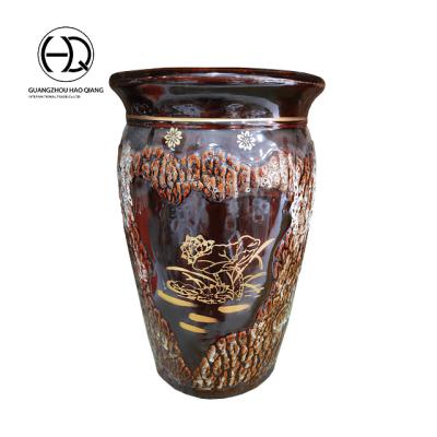 China Chinese Style Hot Sale Flower Vase Wall Ceramic Gardening Pots For Plants Clay Vase for sale