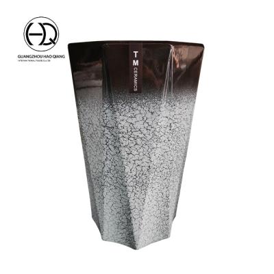 China Simple Size Modern Wholesale Modern Hexagonal Ceramic Planter Pots Flower Style Flower Pots Sale for sale