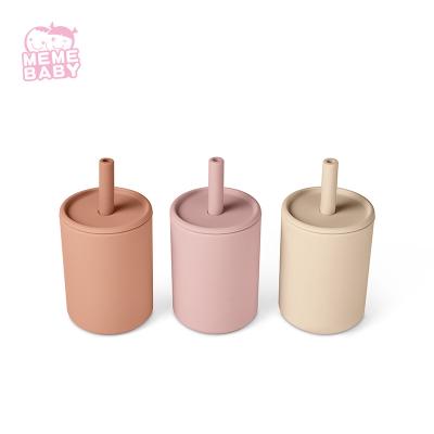 China Toddler Kid BPA Free Silicone Straw Cup Baby 180ml For Little Hands for sale