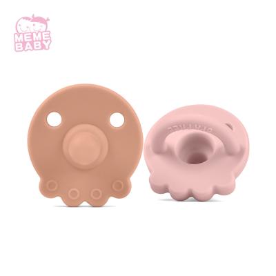 China Nahrungsmittelgrad-flexibles Silikon-Nippel-Friedensstifter-Baby zahnender Toy Round Shape zu verkaufen