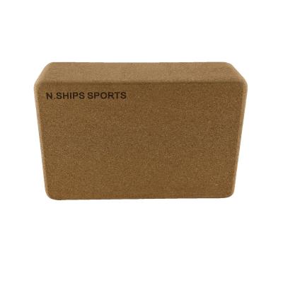 China N.Ships Cork Sports High Density Solid Wood Cork Yoga Block Yoga Brick for sale