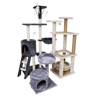 China Factory Price Viable Cat Tree With Toys Environmentally Luxury Cat Tree Tower Friendly for sale