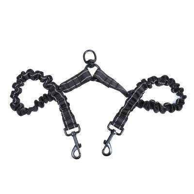 China Hot Selling Dogs Pet Traction Rope One Double Double Headed Hobble Two Traction Rope for sale