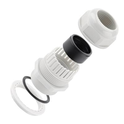 China Eco-freiendly IP68 pg9 waterproof 2-8mm adjustable plastic cable connectors cable gland seals with gaskets for sale