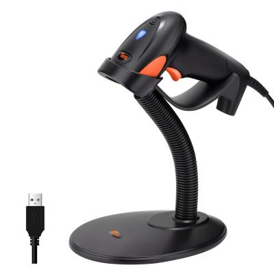 China Tera portable 1D wired laser barcode scanner with auto scan smart bracket handheld barcode reader plug and play 30-1000mm for sale