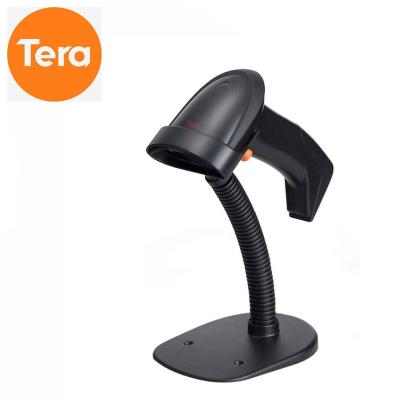 China Tera Wireless Barcode Scanner 1D Laser Scanner Barcode with Stand 2 in 1 Handheld Wired Barcode Scanner with 30-1000mm Display for sale