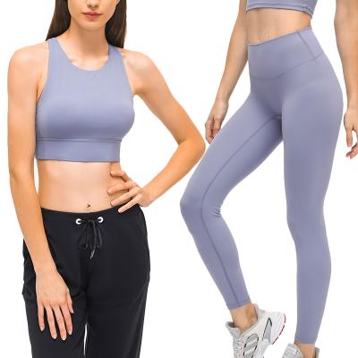 China Breathable Warm Wear Clothes Suit Fitness Gym Panties Seamless Biker Booty Sport Crop Beach Women Sports Bra Top High Impact Leggings Yoga Sets for sale