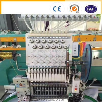 China CHUANGJIA Hat/Single Head T-shirt/Flat Embroidery Machine (1201) With Easy Tie With Double Sequin 700*510mm for sale