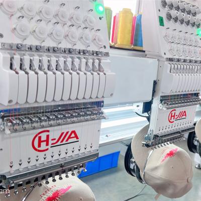 China CHUANGJIA Hotels Tubular/T-shirt/Hat Embroidery Machine 6 Heads 12 Needles for sale