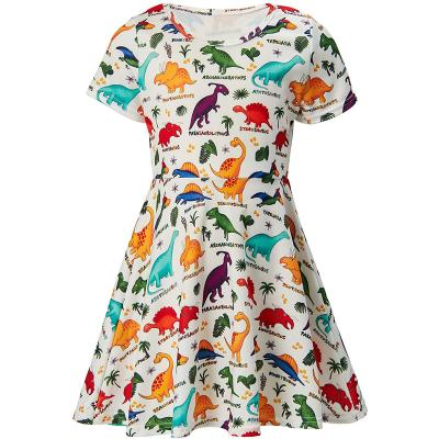 China Summer Washable Short Sleeve 90S Toddler Sunbathing Little Girls Dress for sale