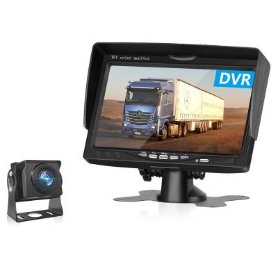 China 7 Inch Car Truck Monitor 2CH DVR IPS Screen Shockproof AHD Video Recorder For Motorhome Reverse Vehicle Camera Backup DC 12-24V for sale