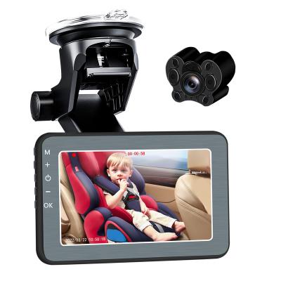 China Adjustable Display Angle Baby Car Mirror Monitor 5 Inch HD Night Vision Car Mirror Show Backup TFT LCD Reverse Car DVR Recoder Screen for sale