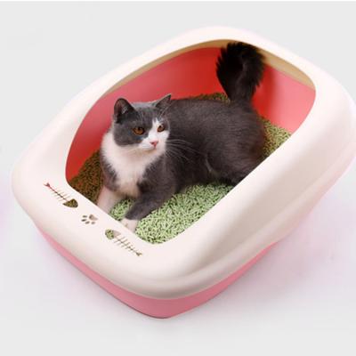 China Viable Factory Direct Pet Cleaning Dismountable Cat Litter Box Splash-proof Shovel to Cat Toilet Semi-Enclosed Cat Litter for sale