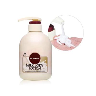 China Natural Organic Custom Moisturizer Vegan Milk Fast Absorption Soft and Smooth Skin Tightening Whitening Pure White Body Lotion for sale