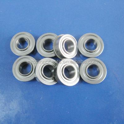 China SFRW144-TT Stainless Steel Bearings 1/8 x 1/4 x 7/64 Inch Extended Inner Flanged Miniature Ball Bearings for sale