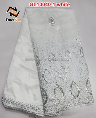 China Sustainable African Georges Fabric From India High Quality Lace For Clothing for sale