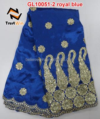 China GL10051-2 Georges Georges Sustainable Indian Silk Clothing African Style In Royal Blue for sale