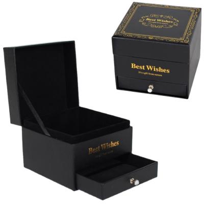 China Logo Flip Paper Gift Boxes For Custom Made Elegant Flowers Rigid Double Drawer Hat Layer Box Flower Boxes for sale