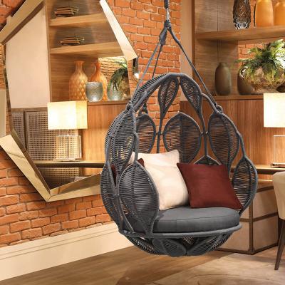 China Weather Resistant Modern Outdoor Rope And Aluminum Swing Chair Outdoor Patio Furniture for sale