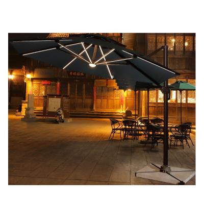 China Durable/Waterproof/UV-proof Outdoor Restaurant Cafe Advertising Umbrella Can Customize Logo Sun Umbrella Waterproof Cast Aluminum Roman Umbrella for sale