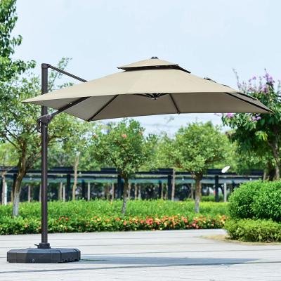 China Durable/Waterproof/UV-proof Outdoor Advertising Umbrella Restaurant Cafe Can Customize Logo Sun Umbrella Water Tank Base Roman Umbrella for sale