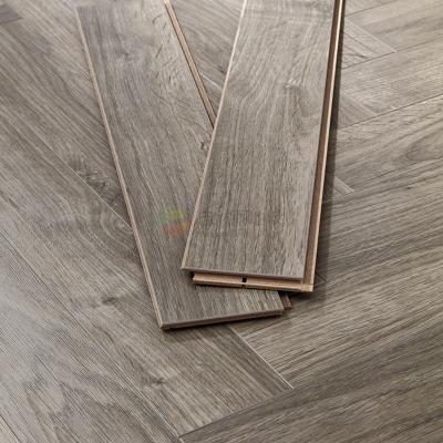 China Modern 10% Off Sale Price Apartment Used 8mm Thickness Gray Wood Parquet Flooring for sale