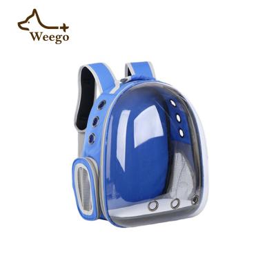 China Weego 2021 Portable Capsule Backpack Fashion Pet Space Cat Backpack Soft Breathable Pet Cage Stored for sale