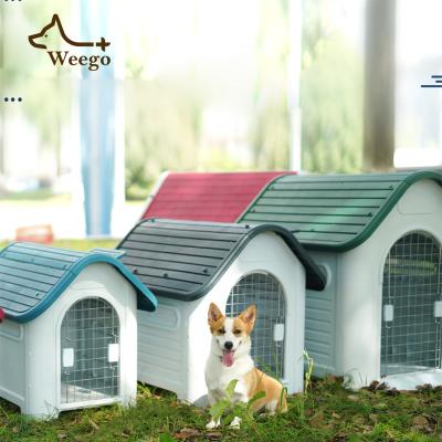 China Weego Newcomers Breathable Pet Cages Carriers Houses Large Outdoor Kennel Plastic Kennel for sale