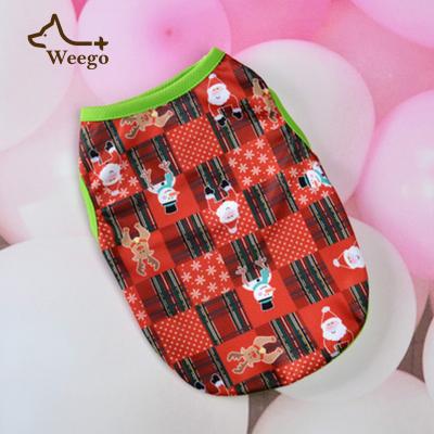 China Weego Sustainable High Quality Dog Christmas Clothes Small Dog Pet Clothing Vest Pet Christmas Clothes for sale