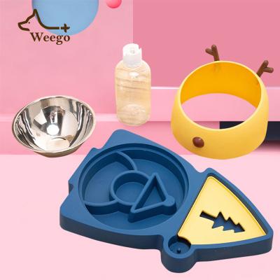 China Weego Amazon Hot Selling Automatic 3 in 1 Water and Pet Food Dispenser Food Bowl Cat Dog Slow Bowl for sale