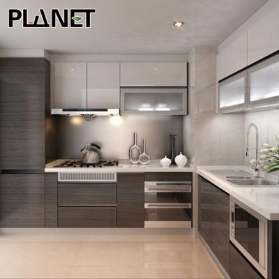 China Gray Matte Kitchen Furniture Modern Closet Organizer Kitchen Sideboard for sale