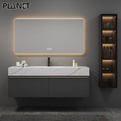 China Water Resistant 30 Inch Simple Modern Luxury Wall Mount Floating Bathroom Cabinet Pakistan Hotel Pakistan for sale