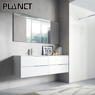 China Wooden Single Unit Enviromental Friendly Luxury Cheap Combo Set Modern PVC Hotel Cabinet Sink Bathroom Vanity for sale