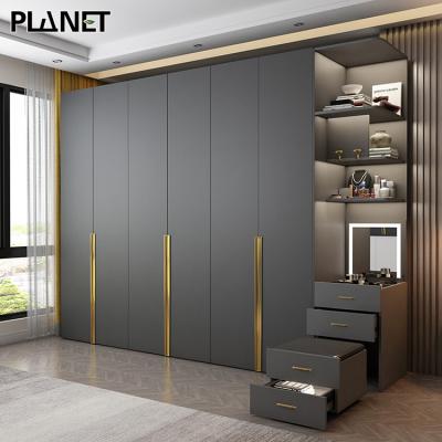 China (Other)Wholesale Adjustable Swing Sliding Modern Custom Made Wooden Bedroom Walk-in Closet Weardrobe Room Bed Wardrobe Set for sale