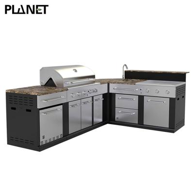 China 2021 modern complete outdoor PLANET BARBECUE stainless steel buffet environment friendly with cheap price made in china for sale