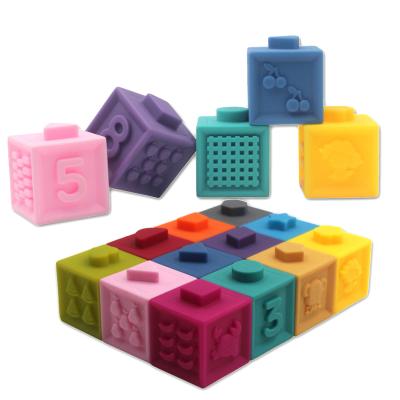 China Educational Toy Hot Sale 3D Touch Colorful Educational Toys Soft Building Blocks For Children for sale