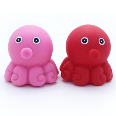 China Light Up Funny Kids Shower Time Game Light Up Animal Toys PVC Octopus Bath Plastic Cute Floating Toy for sale