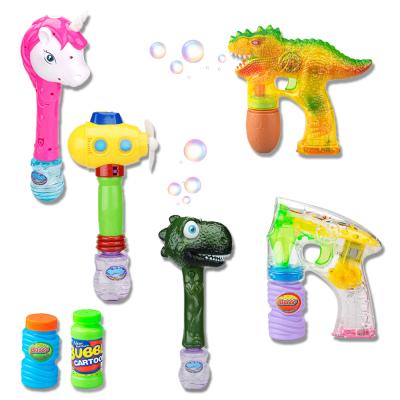 China Light Up Music Bubble Hot Selling Toy Factory Plastic Outdoor Battery Operate Light Up Music Bubble Toy for sale