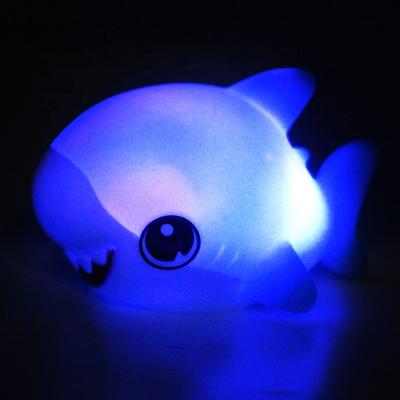 China Bath Toy Gift Set Floating Light Up Fish Sea Animal Cartoon Shark Bath Toy For Toddler for sale