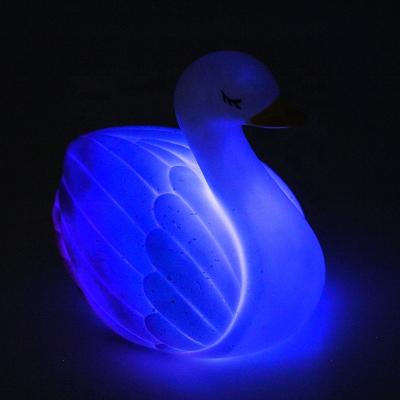 China Animal Calming Night Light Swan Bedroom Decor Custom Home Safety Gift for Toddlers for sale