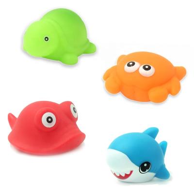 China Bath Toy Rubber Sea Animal Bath Toys Light Water Play Floating Safety For Kids for sale