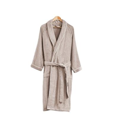 China Classic Organic Terry Cloth Men's Embroidery Man Hotel Bathrobe Bath Robe For Hotel Free Sample 100% Cotton Bathrobe QUICK DRY For Spa for sale