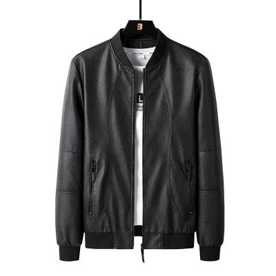 China Sustainable Fashion Designs Classic Boys Biker Jacket Motorcycle Faux Leather Jacket For Men Leather Coat for sale