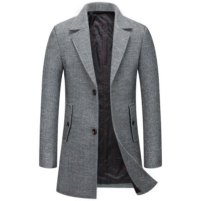 China Viable new style men's suit wool collar anti-wrinkle coat woolen coat plus cotton thick woolen coat for sale